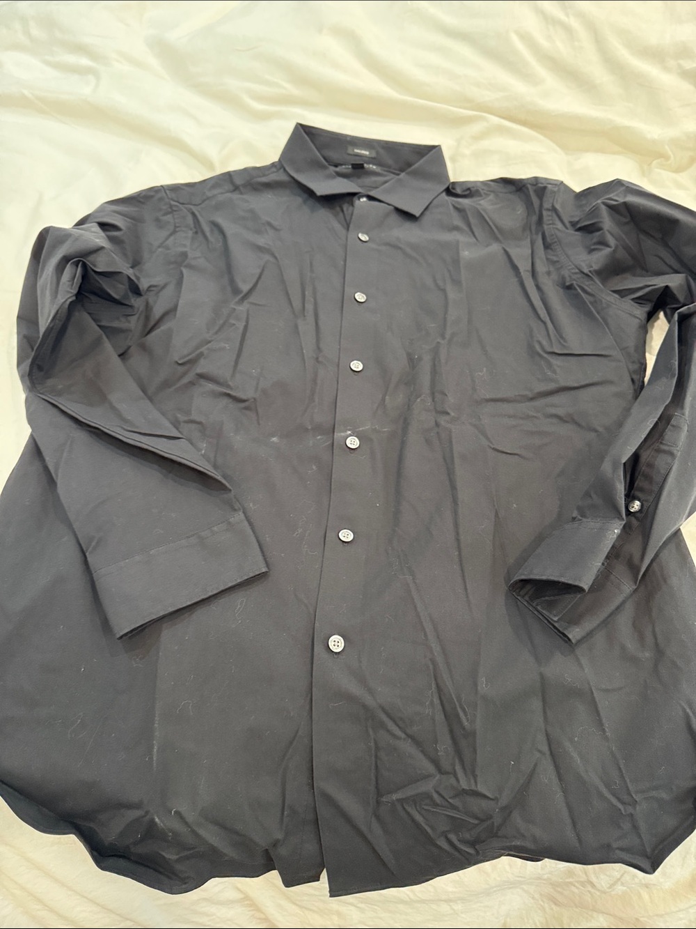 J. Crew Men's Black Long-Sleeve Dress Shirt,17 1/2 /35